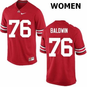 Women's Ohio State Buckeyes #76 Darryl Baldwin Red Nike NCAA College Football Jersey Fashion GYG0444US